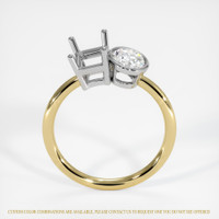 18K White & Yellow Accent Stones Ring Setting Image