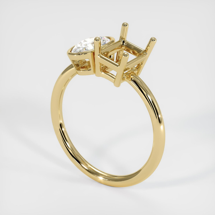 14K Yellow Gold Accent Stones Ring Setting