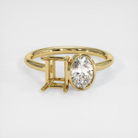 14K Yellow Gold Accent Stones Ring Setting Image