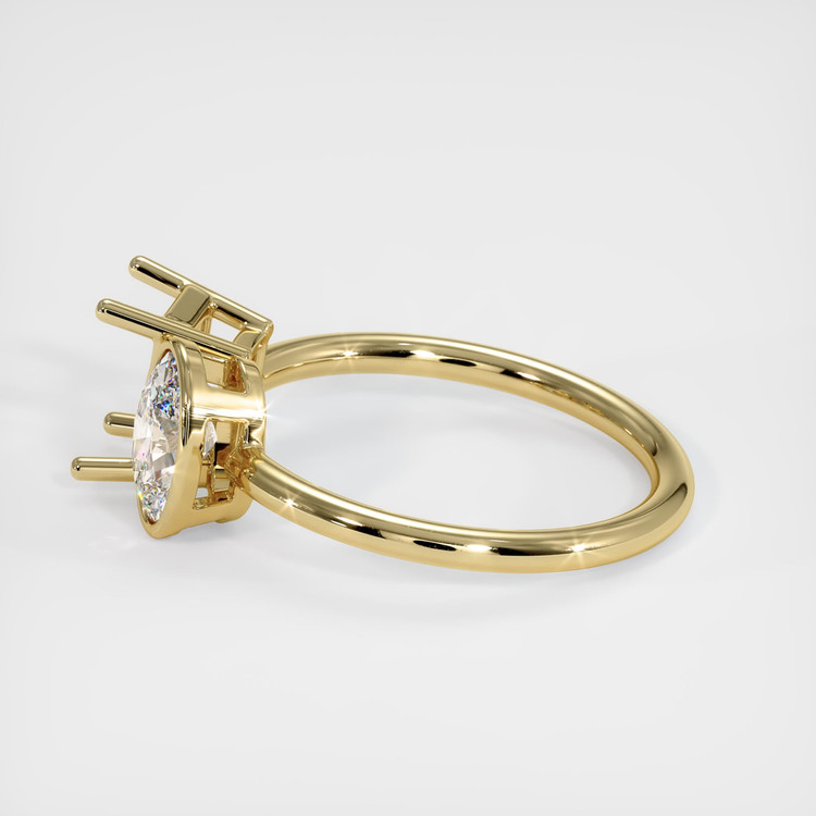 14K Yellow Gold Accent Stones Ring Setting