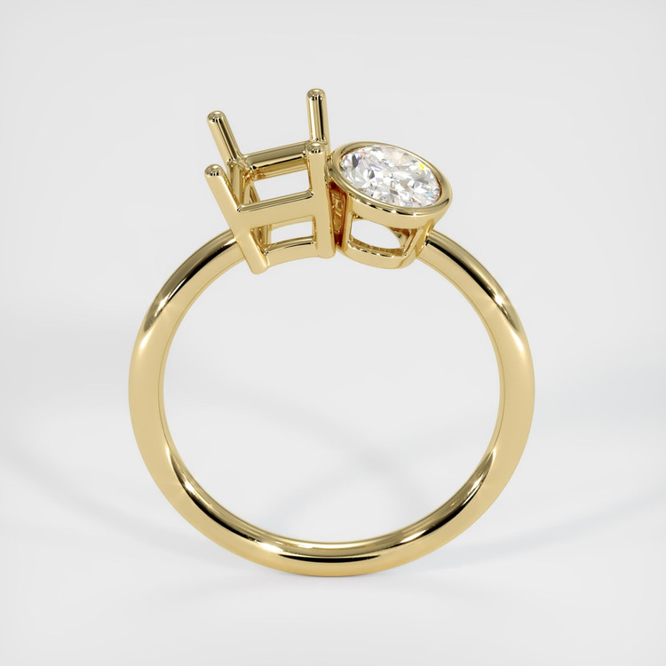 14K Yellow Gold Accent Stones Ring Setting