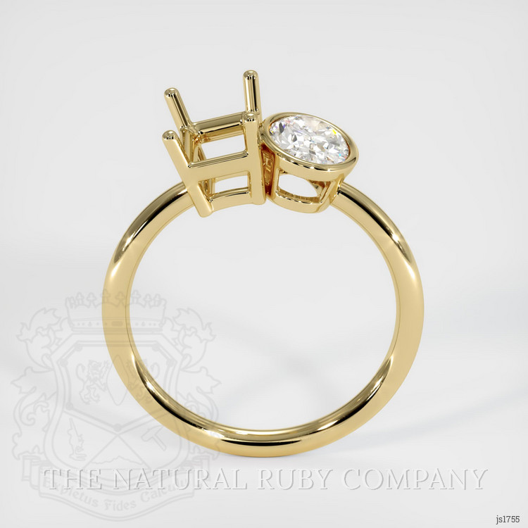14K Yellow Gold Accent Stones Ring Setting