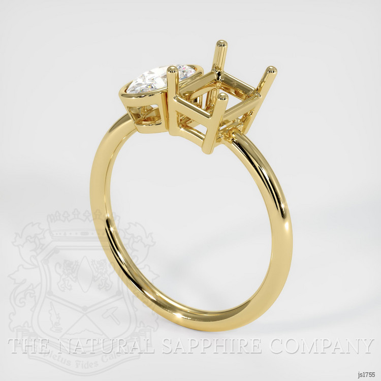 18K Yellow Gold Accent Stones Ring Setting