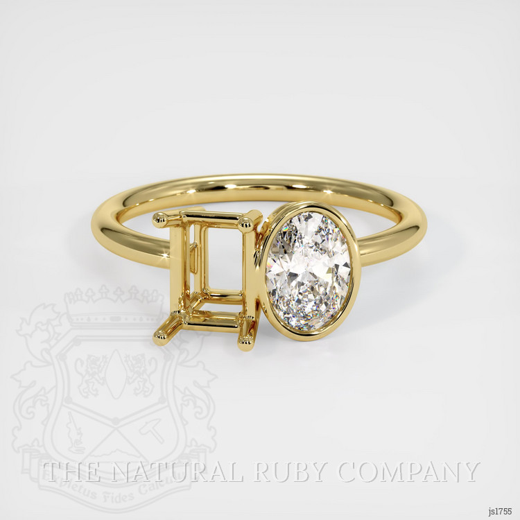 18K Yellow Gold Accent Stones Ring Setting