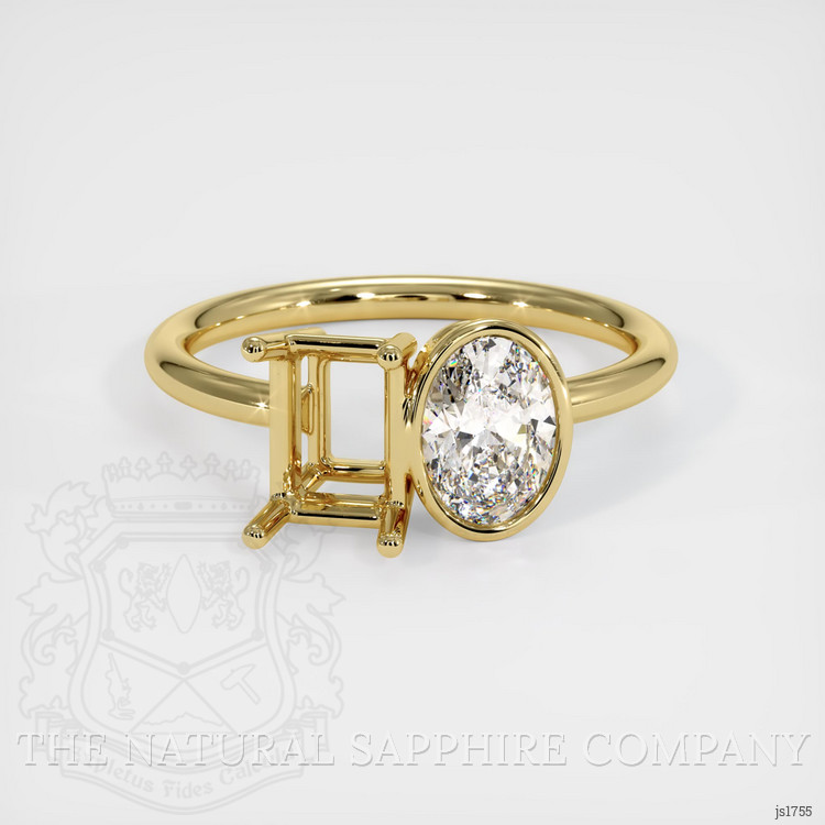 18K Yellow Gold Accent Stones Ring Setting