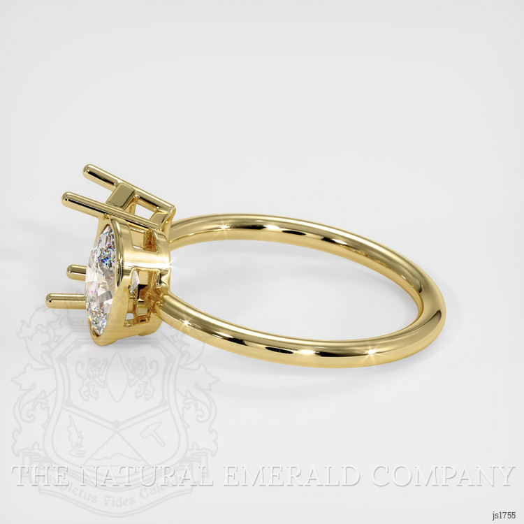 18K Yellow Gold Accent Stones Ring Setting
