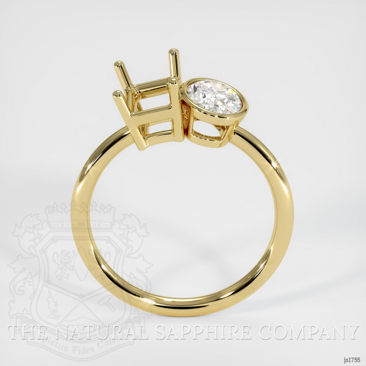 18K Yellow Gold Accent Stones Ring Setting