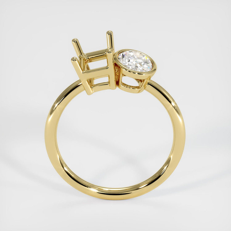 18K Yellow Gold Accent Stones Ring Setting
