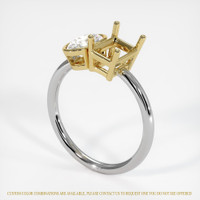 14K Yellow & White Accent Stones Ring Setting Image