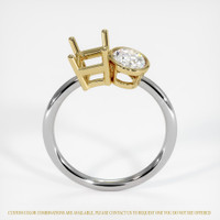 14K Yellow & White Accent Stones Ring Setting Image