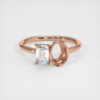 14K Rose Gold Bezel Ring Setting Image