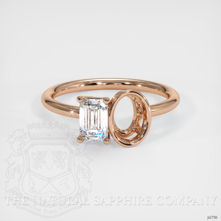 18K Rose Gold Bezel Ring Setting