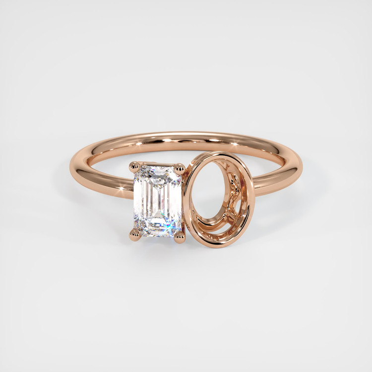18K Rose Gold Bezel Ring Setting