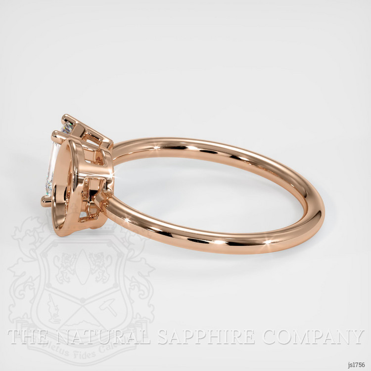 18K Rose Gold Bezel Ring Setting