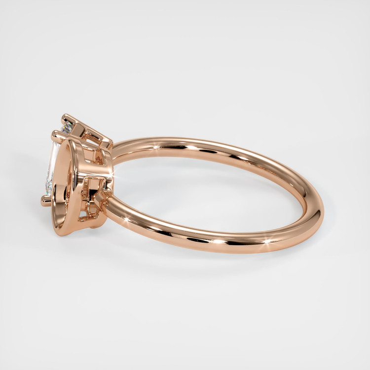 18K Rose Gold Bezel Ring Setting