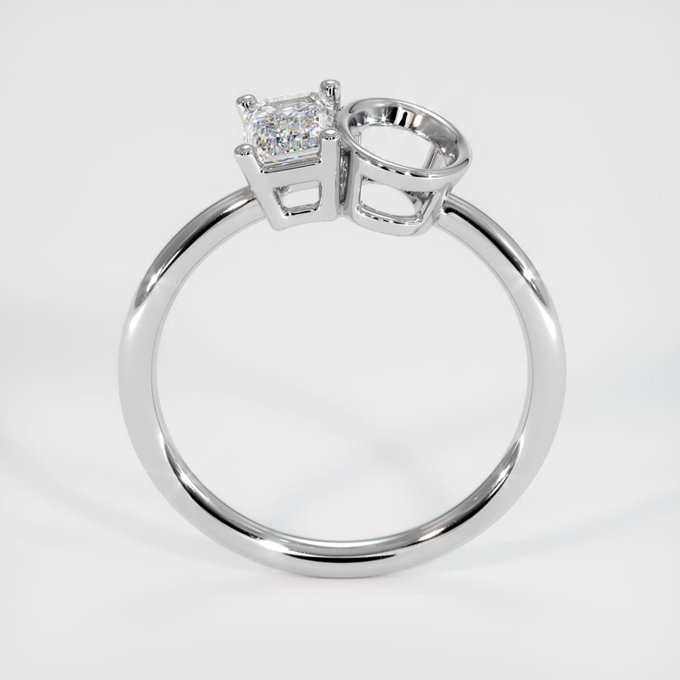 14K White Gold Bezel Ring Setting