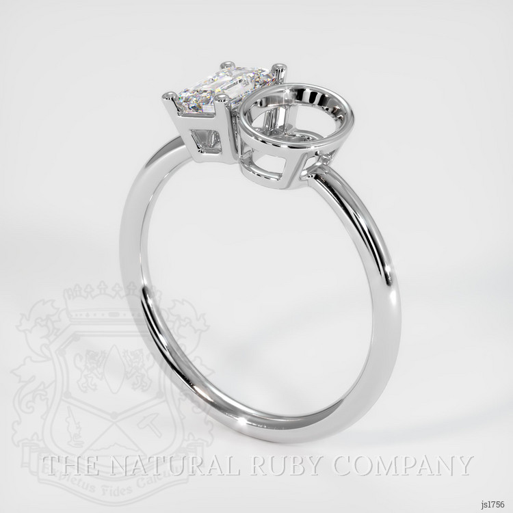 18K White Gold Bezel Ring Setting
