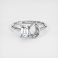 18K White Gold Bezel Ring Setting Image