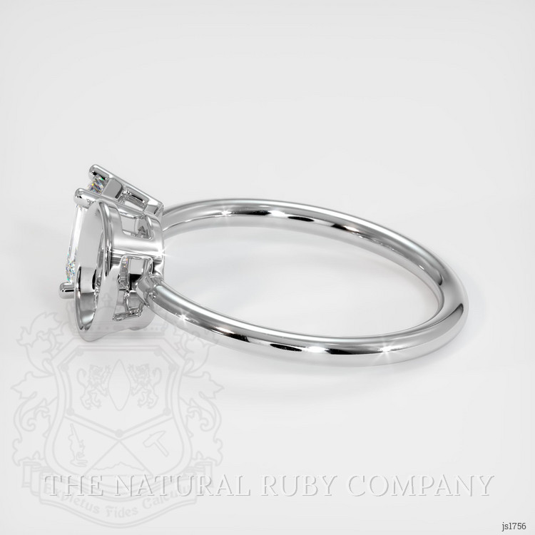 18K White Gold Bezel Ring Setting