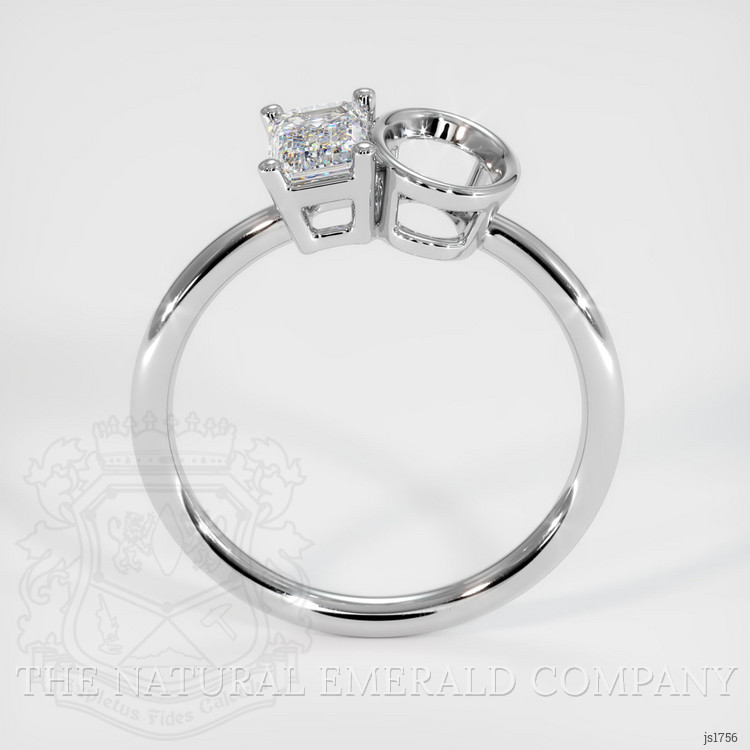 18K White Gold Bezel Ring Setting