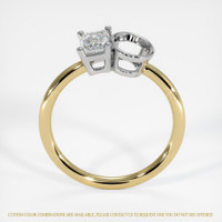14K White & Yellow Bezel Ring Setting Image