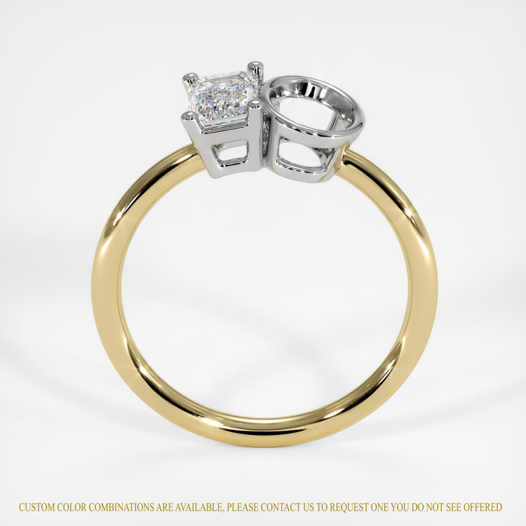 14K White & Yellow Bezel Ring Setting