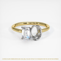18K White & Yellow Bezel Ring Setting Image