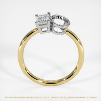 18K White & Yellow Bezel Ring Setting Image