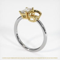 14K Yellow & White Bezel Ring Setting Image