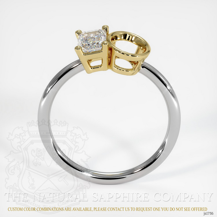 14K Yellow & White Bezel Ring Setting