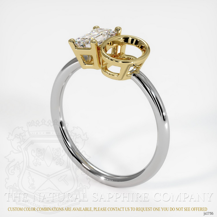18K Yellow & White Bezel Ring Setting