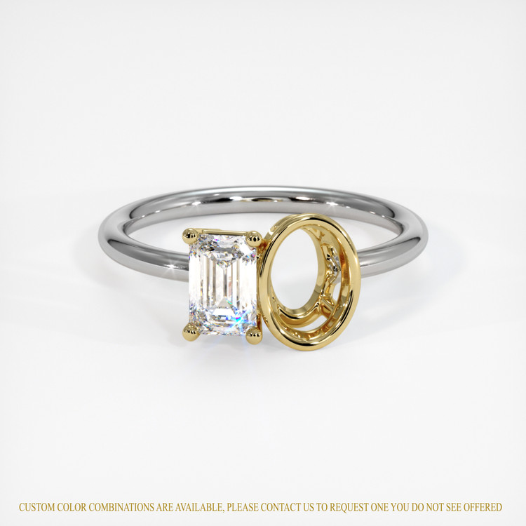 18K Yellow & White Bezel Ring Setting