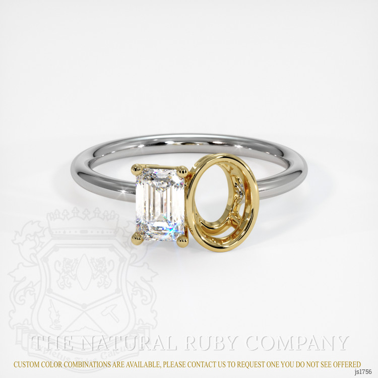 18K Yellow & White Bezel Ring Setting