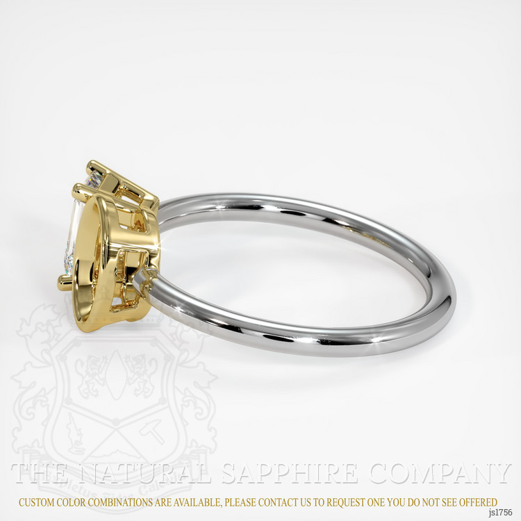 18K Yellow & White Bezel Ring Setting
