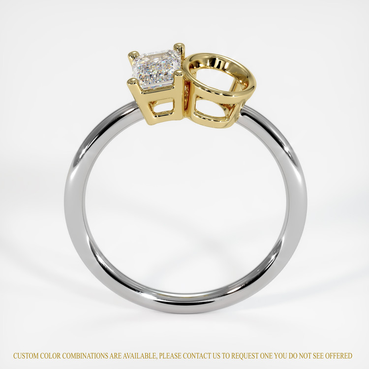 18K Yellow & White Bezel Ring Setting