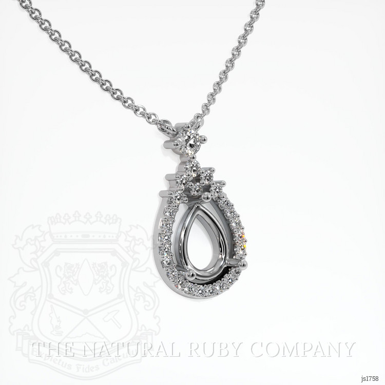 Platinum 950 Pave Pendant Setting