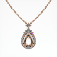 14K Rose Gold Pave Pendant Setting Video