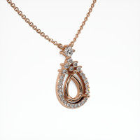 14K Rose Gold Pave Pendant Setting Image
