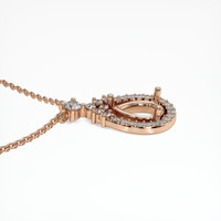 14K Rose Gold Pave Pendant Setting Image