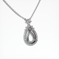 18K White Gold Pave Pendant Setting Image