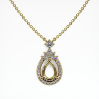 14K Yellow Gold Pave Pendant Setting Video