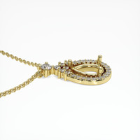 14K Yellow Gold Pave Pendant Setting Image