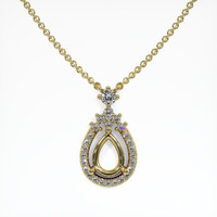 18K Yellow Gold Pave Pendant Setting Video