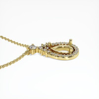 18K Yellow Gold Pave Pendant Setting Image
