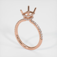 14K Rose Gold Pave Ring Setting Video