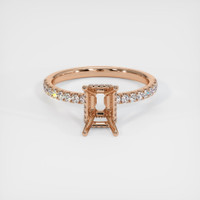 14K Rose Gold Pave Ring Setting Image