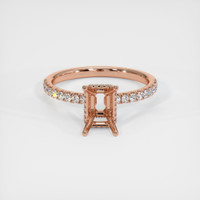 14K Rose Gold Pave Ring Setting Image