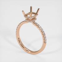 18K Rose Gold Pave Ring Setting Video