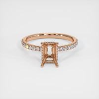 18K Rose Gold Pave Ring Setting Image