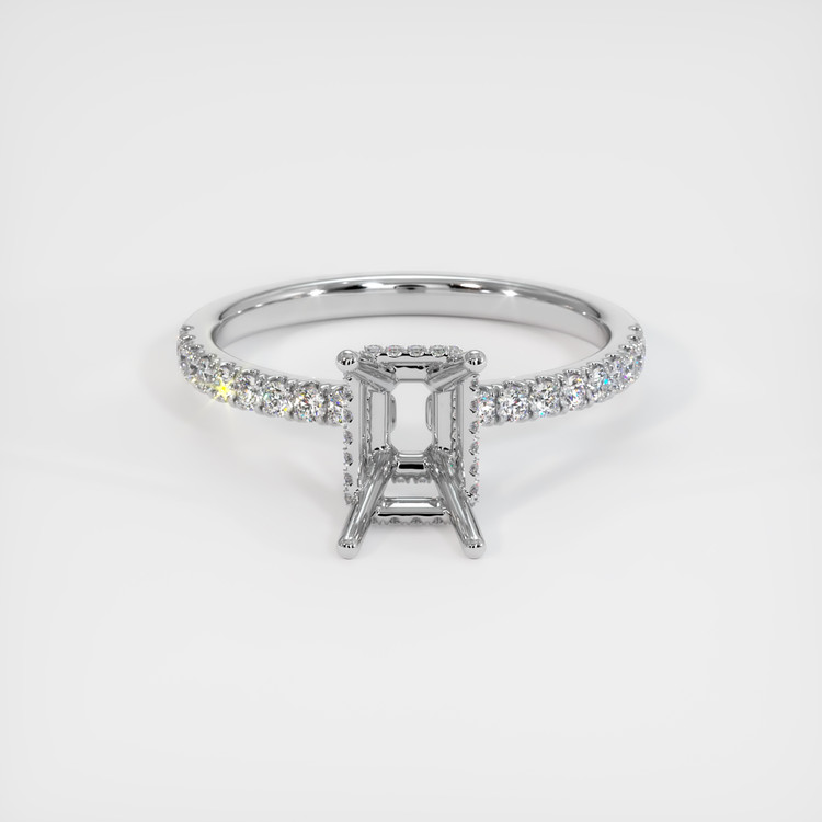 18K White Gold Pave Ring Setting